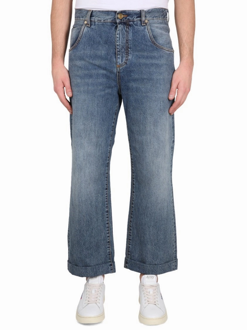 Five Pocket Jeans Elegant Formal Fade Resistant Wash