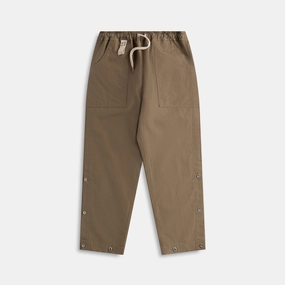 Street Style CDG Homme Wool Ramie Pants - Grey/Beige