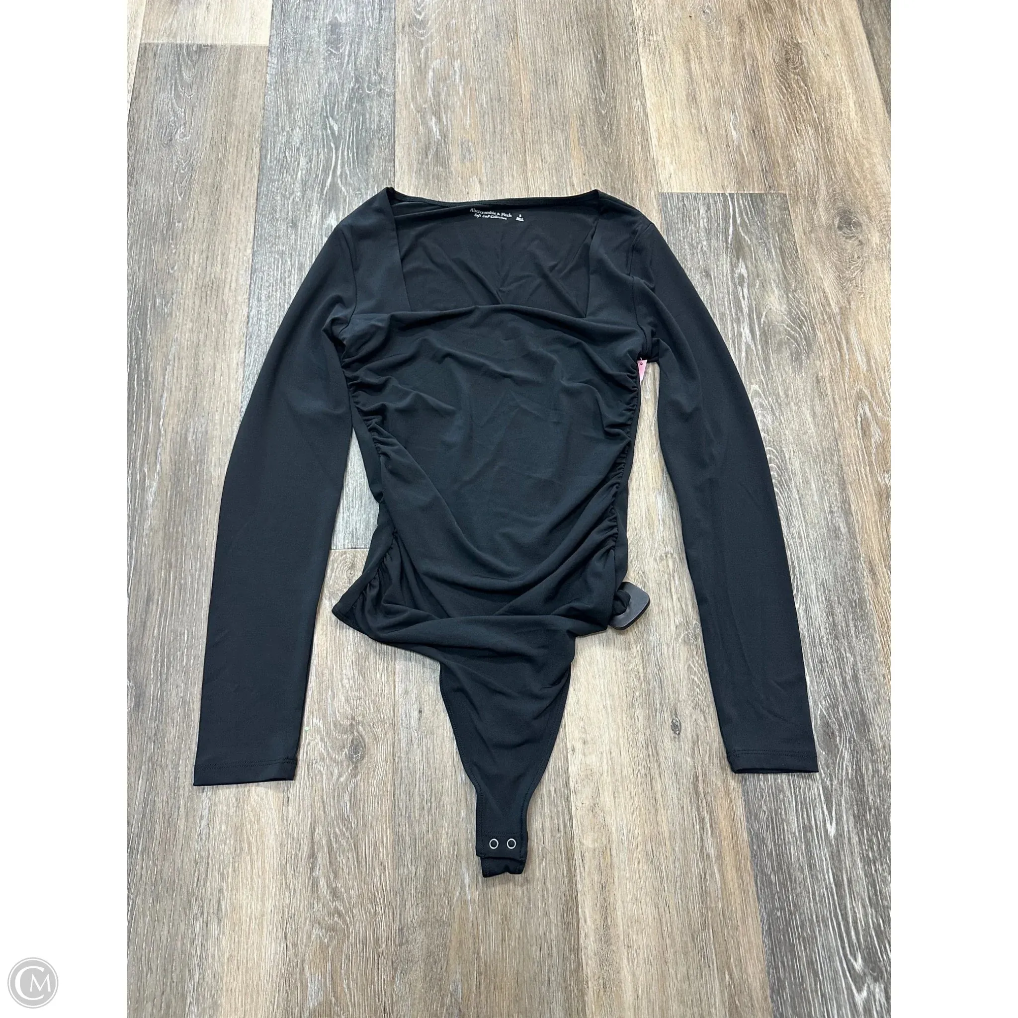 SeamFreeShoulder Airflow Mesh Panel Bodysuit By Abercrombie And Fitch In Black, Size: S