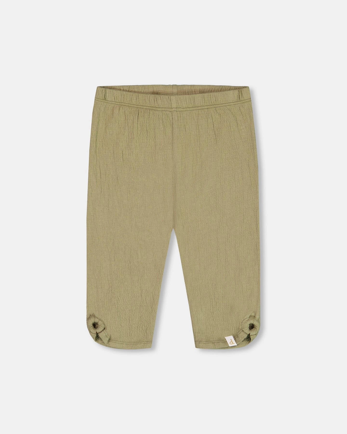 Crinkle Jersey Capri Legging Olive Green Performance Gear HypoallergenicMaterial