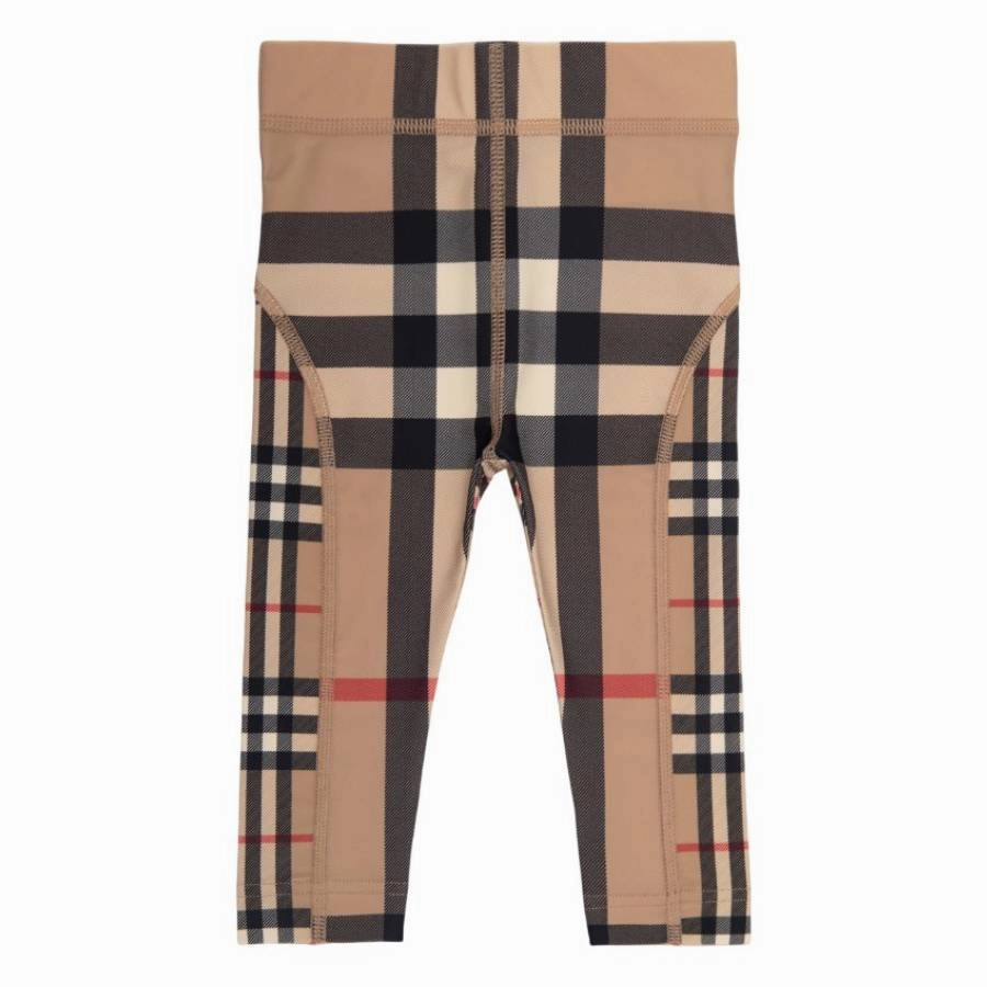 Lightweight Material Burberry Girls Vintage Check Pattern Leggings