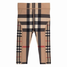 Lightweight Material Burberry Girls Vintage Check Pattern Leggings