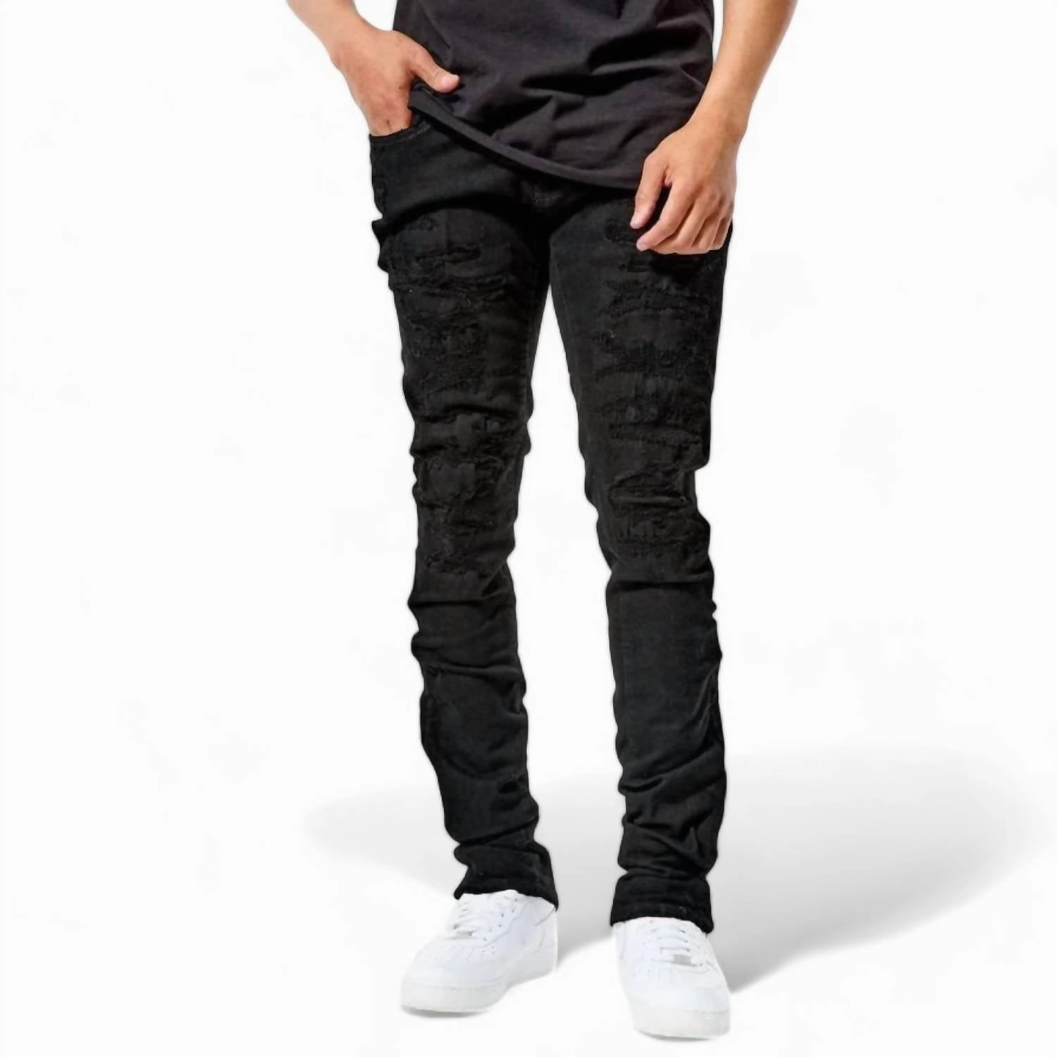 Minimal Aesthetic Men's Ross Pinnacle Denim Jean In Jet Black