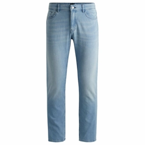 Smooth Texture Go-To Style Slim-fit jeans in blue mechanical-stretch denim