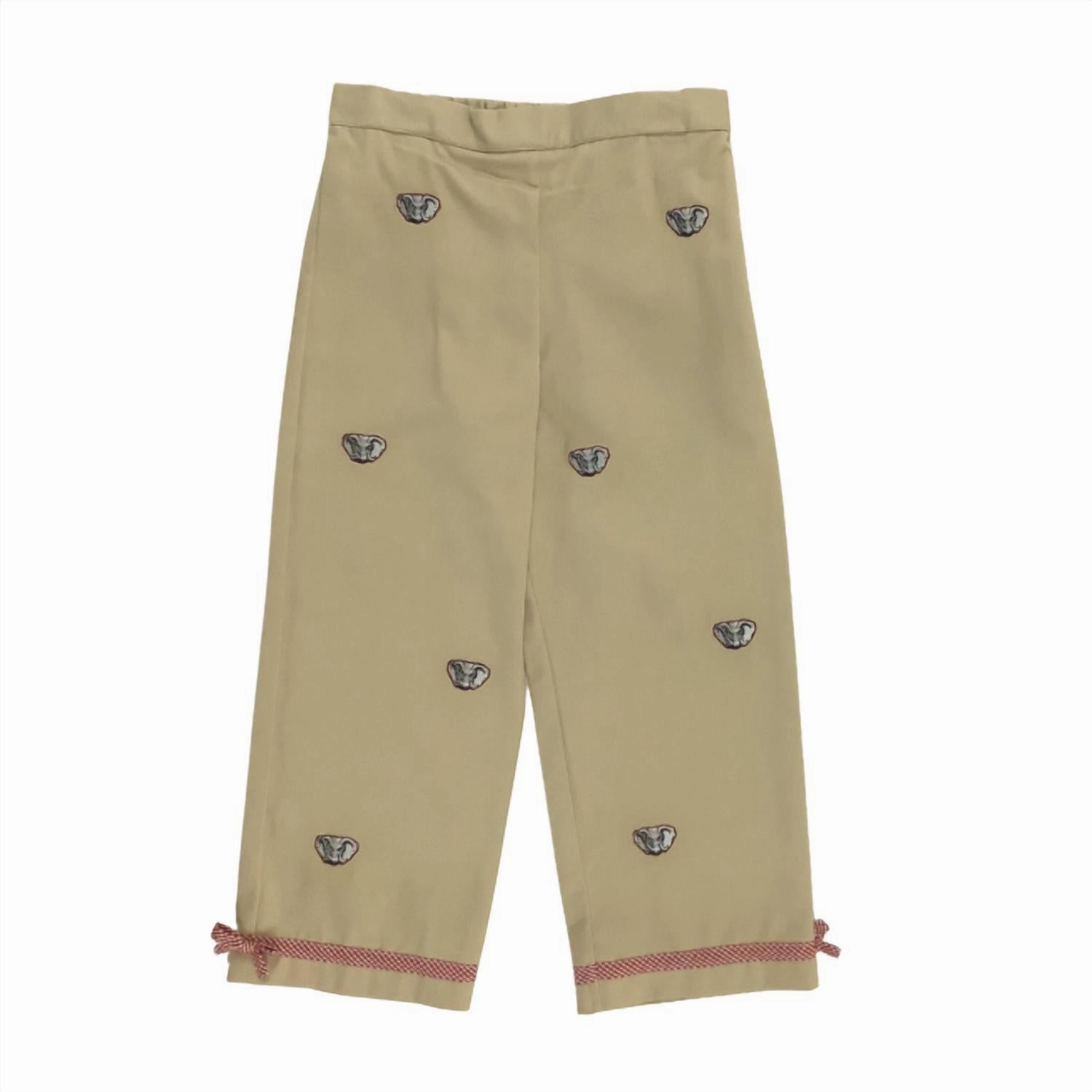 Eco Friendly Material Girls' University Of Alabama Collegiate Pants In Beige