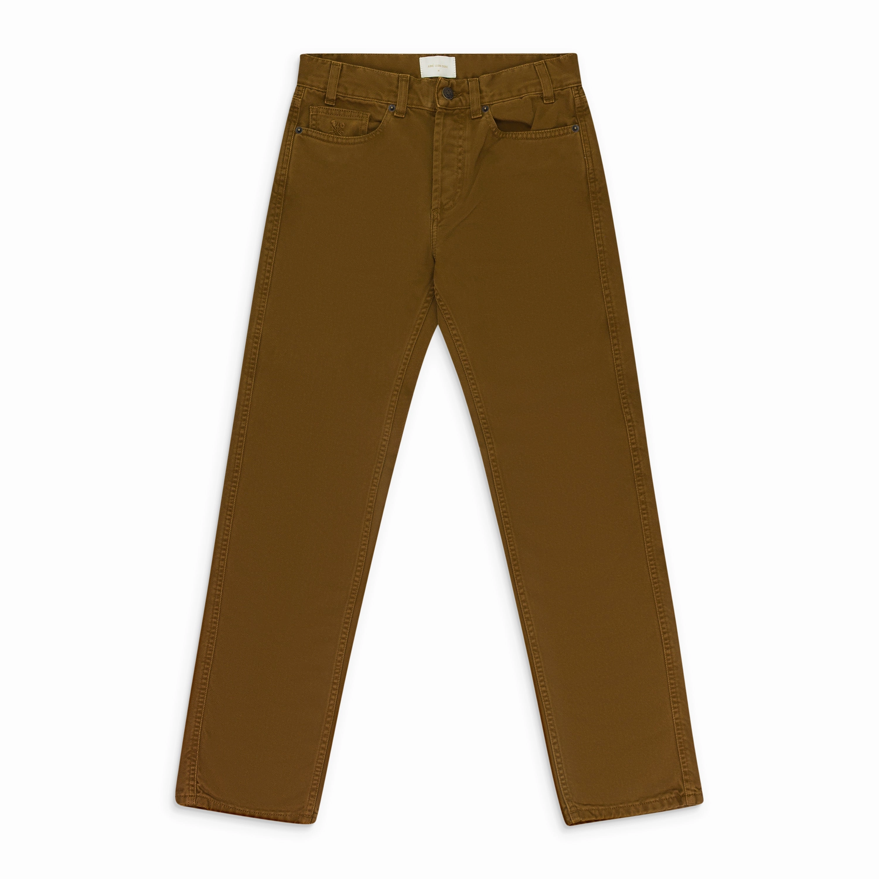 BROWN GARMENT DYED STRAIGHT FIT DENIM Casual Spring Mood Classic Wear Stylish Vibes