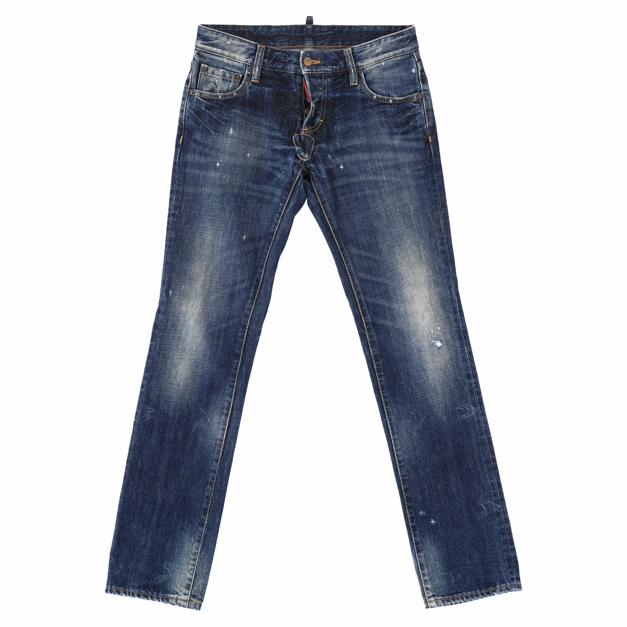 Dsquared2 Distressed Jeans in Blue Cotton Artist Vibe Weekend Warrior Gym Ready Sharp Silhouette