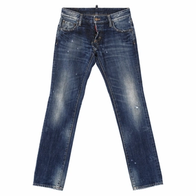 Dsquared2 Distressed Jeans in Blue Cotton Artist Vibe Weekend Warrior Gym Ready Sharp Silhouette