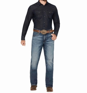 General Fit Men's Retro Slim Fit Bootcut Jeans In Whitley