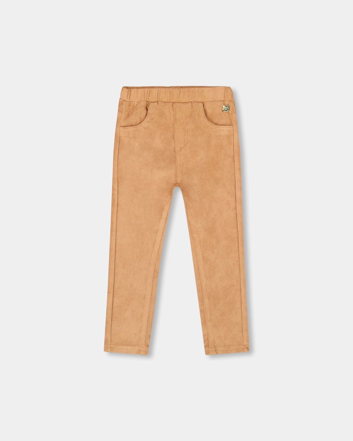 FunctionalZipper Stretch Suede Treggings Light Pecan Brown