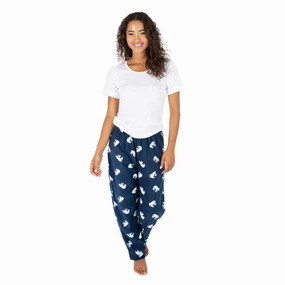 Christmas Womens Fleece Pajama Pants Polar Bear NoSlip Grip Odor Control Treatment