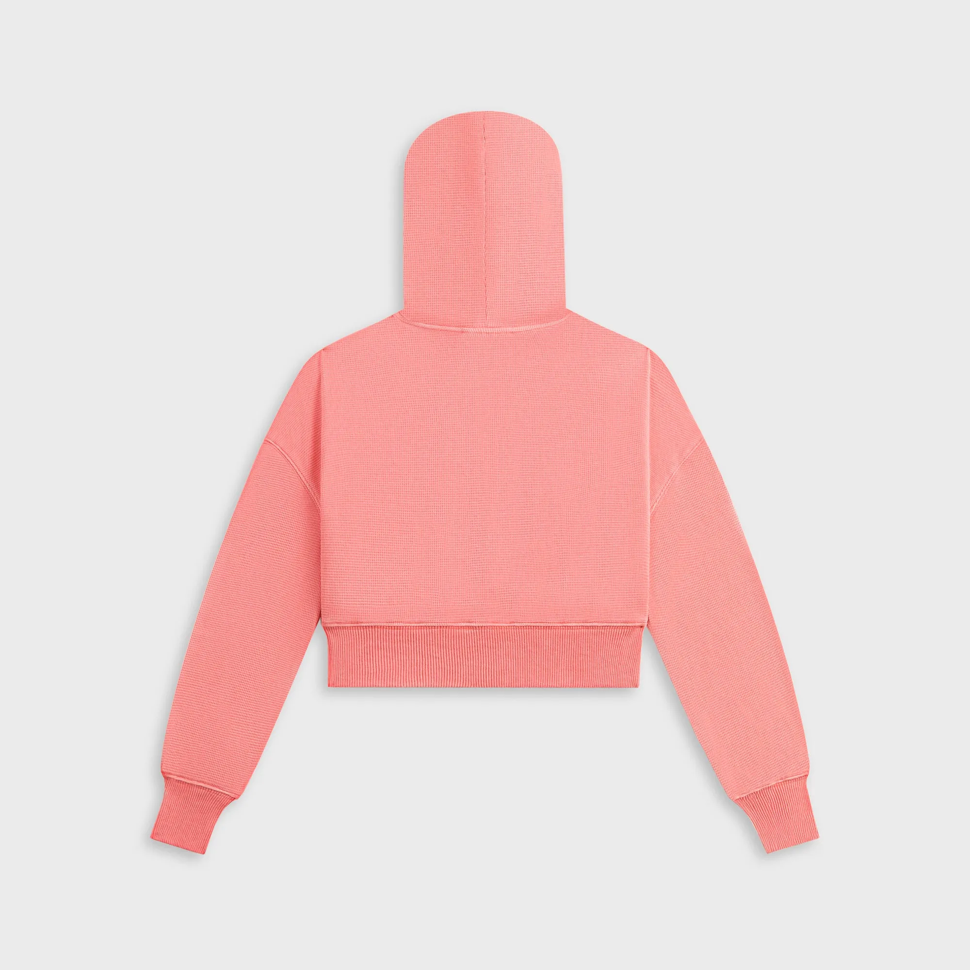 product duck cloth ruggedness Kith Kids Waffle Fallon Quarter Zip Hoodie - Dawn