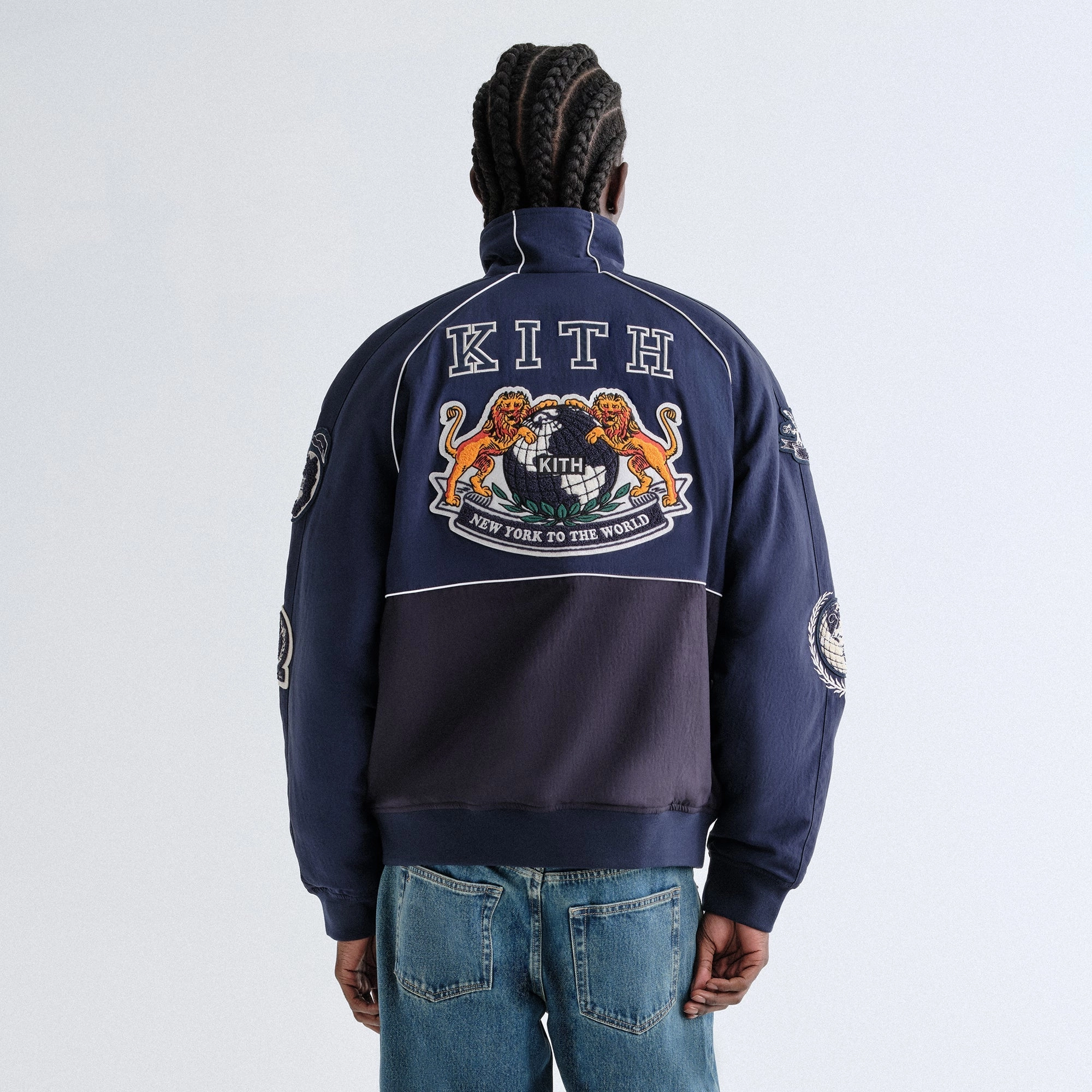 Warmth Without Bulk Subtle Fashion Fit Kith Dejan Racing Jacket - Nocturnal