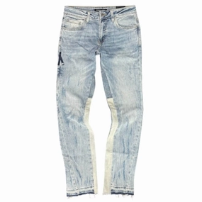 Men's Spencer Denim Jeans In Bleached Sand Rainy Day High Quality