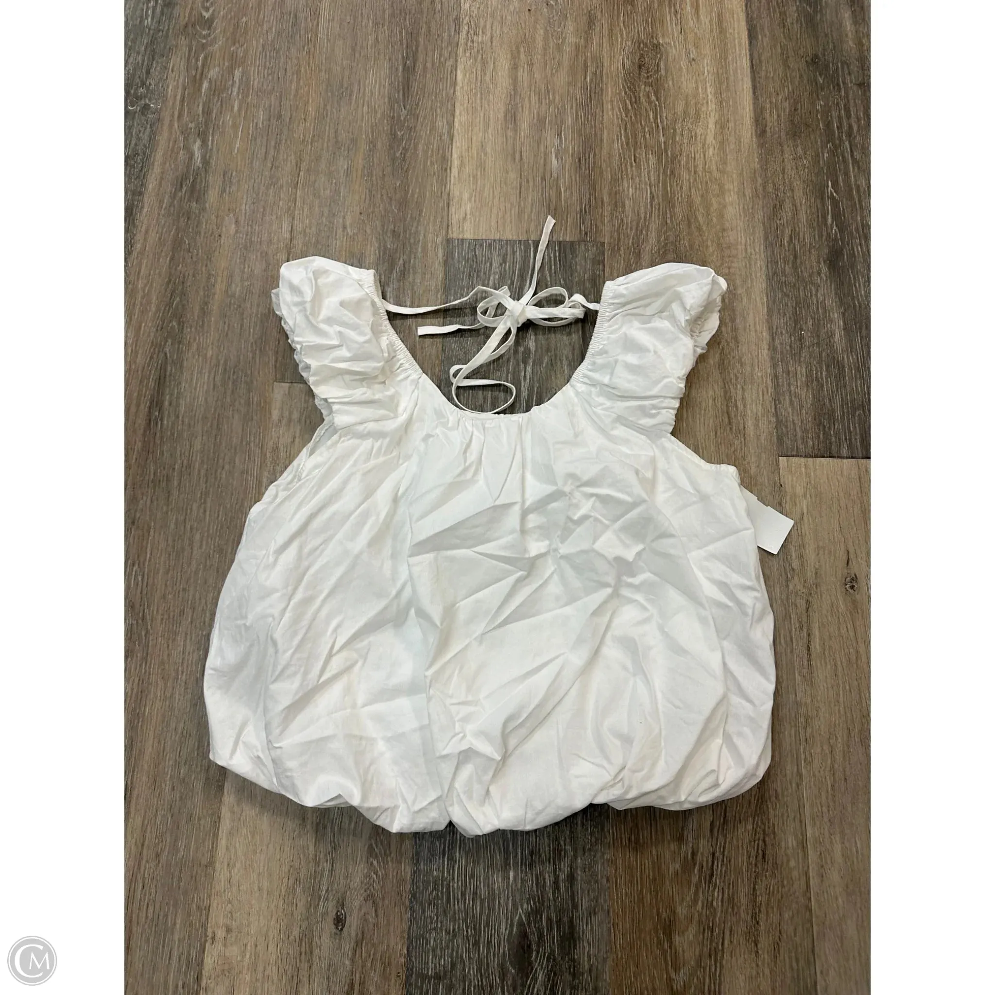 Blouse Short Sleeve By Tiramisu In White, Size: Xs Quick-Dry Fabric Seamless Construction Design