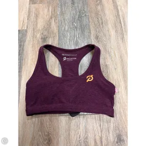 Curved Hem Design Modular Pocket Layout Athletic Bra By Beyond Yoga x Peloton In Purple, Size: M