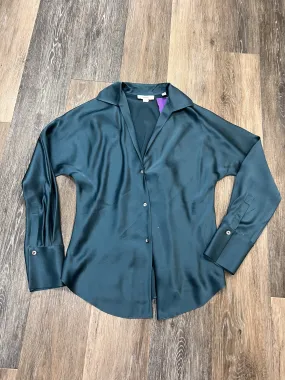 Blouse Long Sleeve By Vince  Size: Xs Elegant Look Grid Back Panel