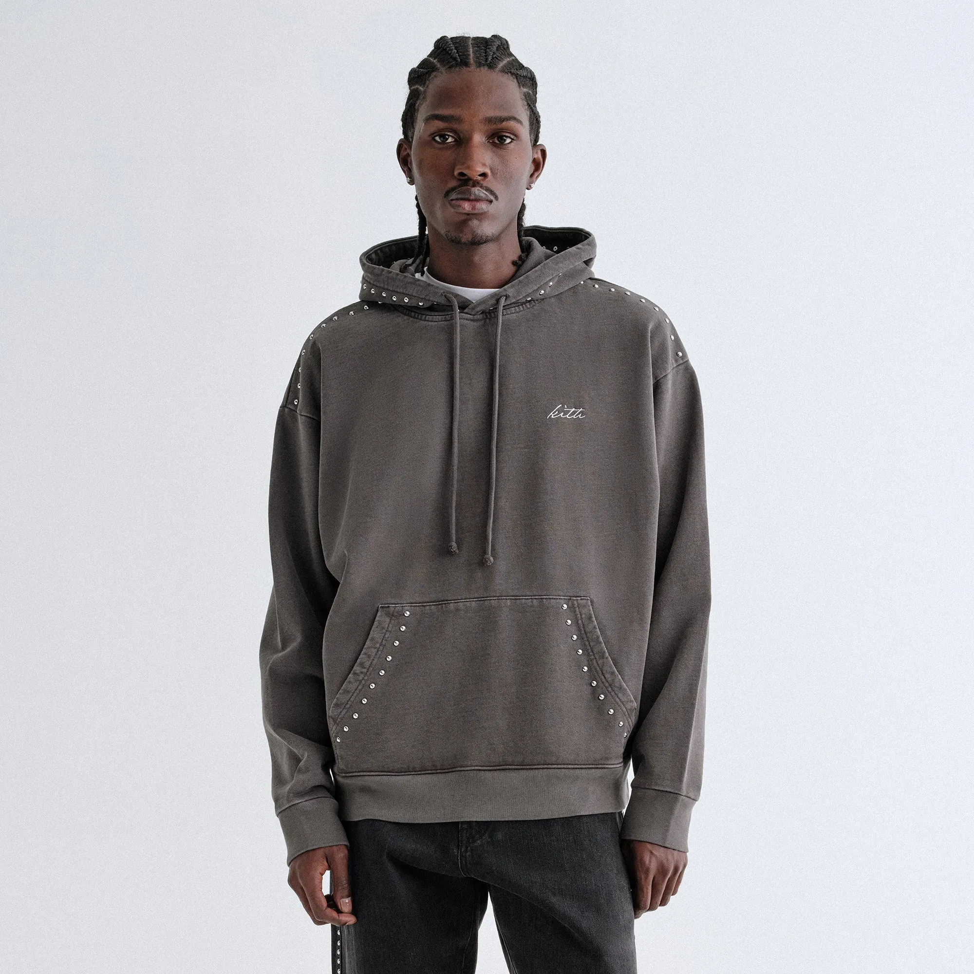 gym clothes Washable Kith Rivet Nelson Hoodie - Void
