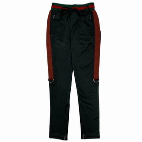 Men's Checker Pant In Black Anti Static Material Blend