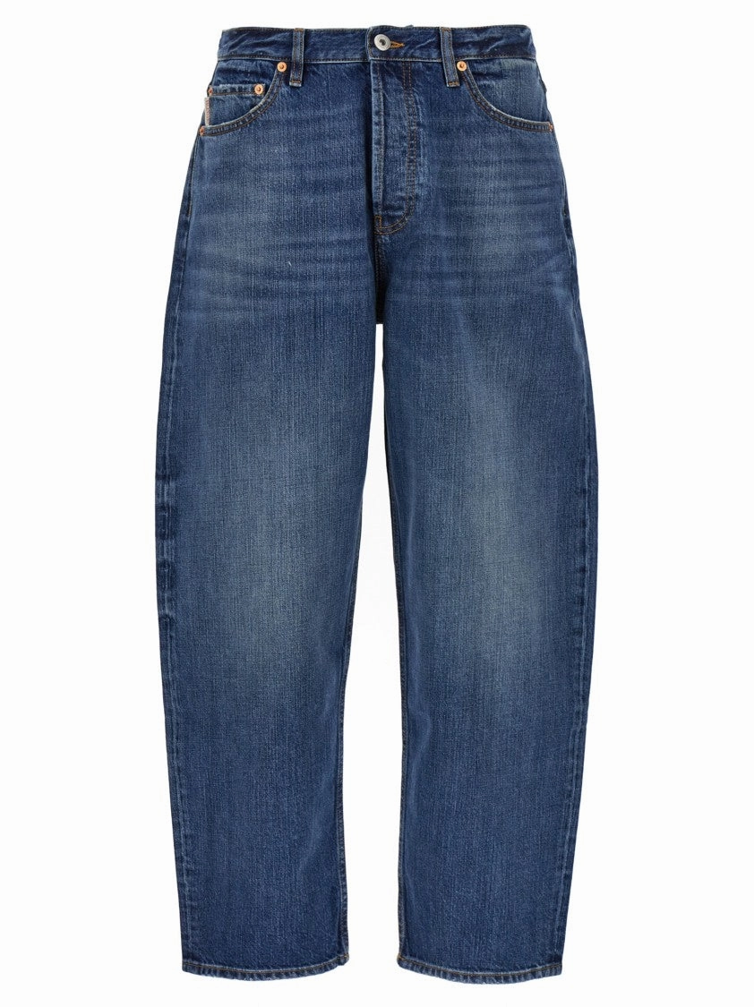 Classic Blue Denim Jeans Adjustable Waistband