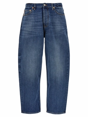 Classic Blue Denim Jeans Adjustable Waistband