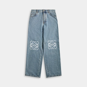 NonRestrictiveFit Workwear Loewe Anagram Baggy Jeans - Blue