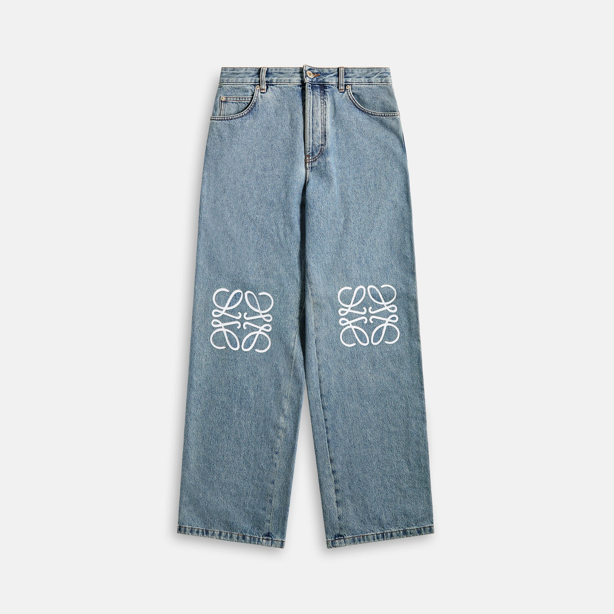 NonRestrictiveFit Workwear Loewe Anagram Baggy Jeans - Blue