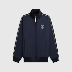 Sunday Walk Style Polished Look Loewe Tracksuit Jacket - Dark Navy