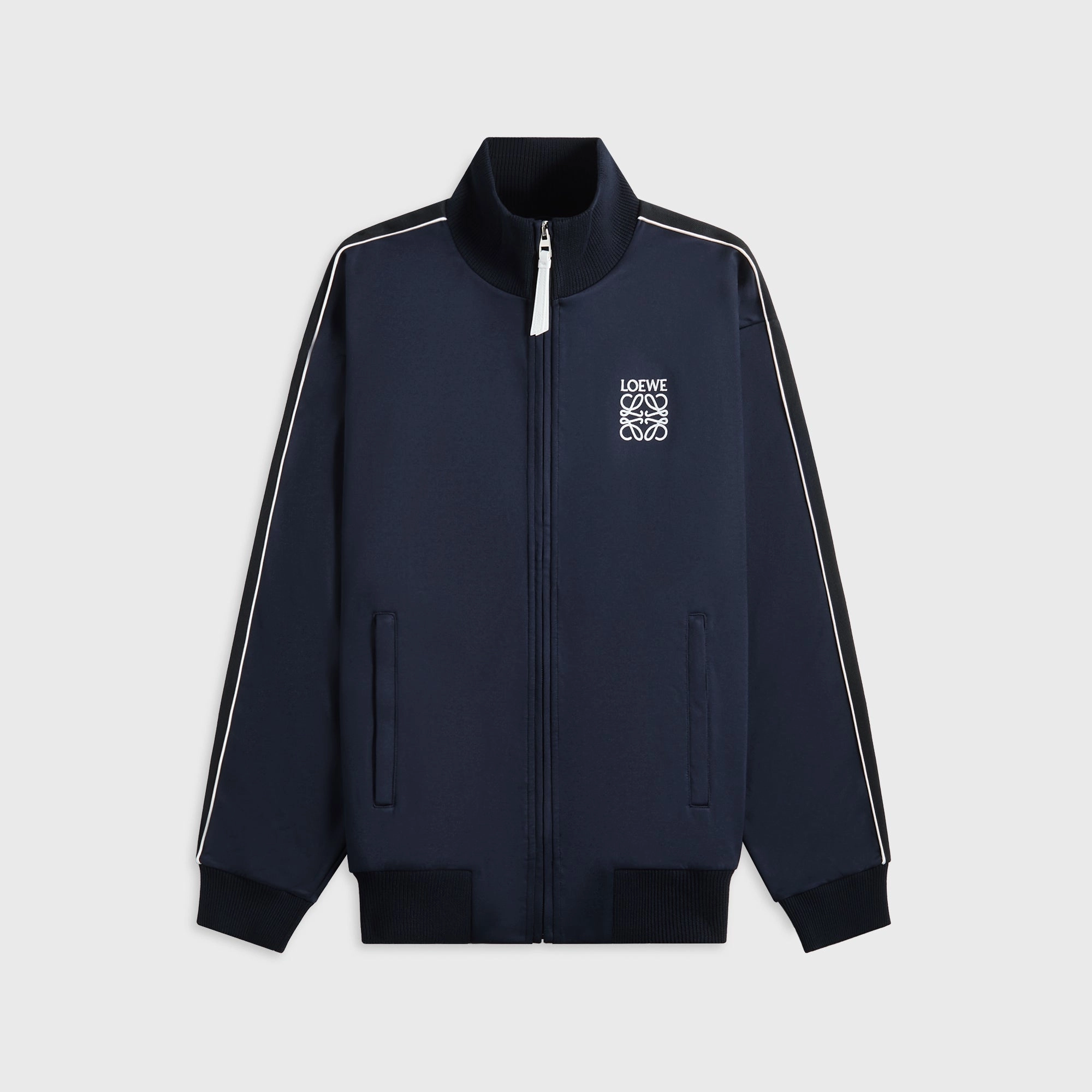 Sunday Walk Style Polished Look Loewe Tracksuit Jacket - Dark Navy