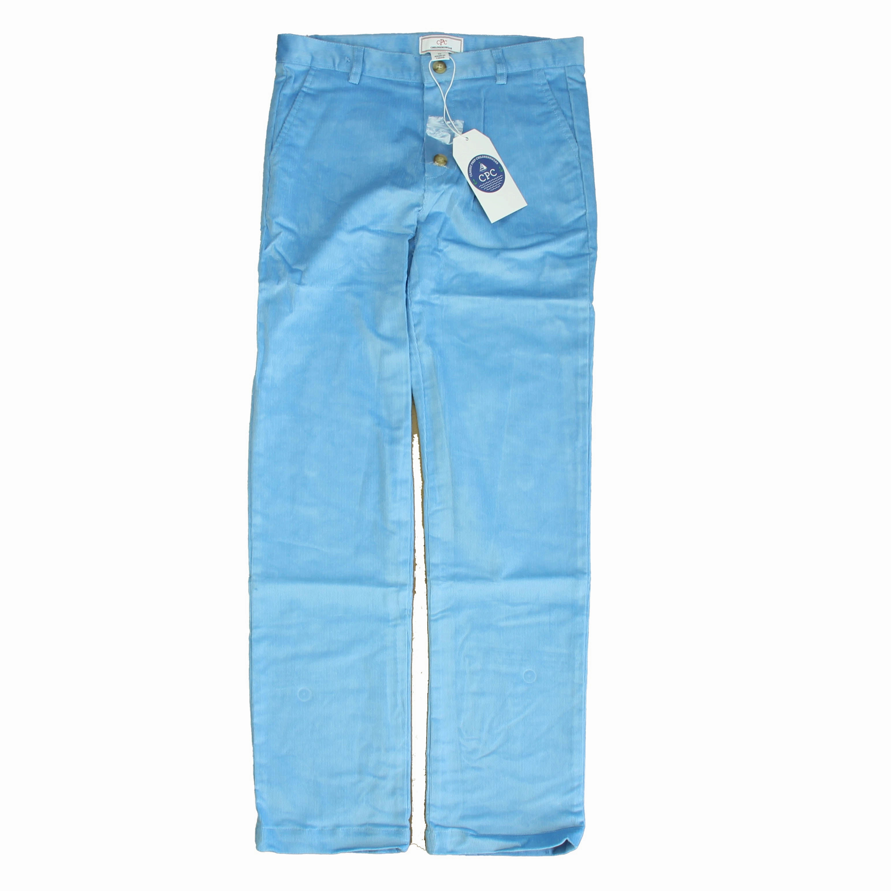 snag resistant Versatile Layering Classic Prep Boys Alaskan Blue Corduroy Pants Size: 6-14 Years