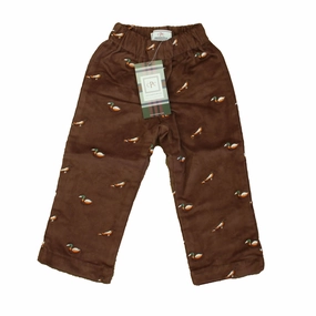 Classic Prep Boys Fudgesicle w/ Bird Embroidery Corduroy Pants Size: 12-24 Months Core Essential Flat Lock Seams
