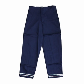 Double Stitched Seams Snag Free Fabric Classic Prep Girls Navy Blue Pants Size: 6-14 Years