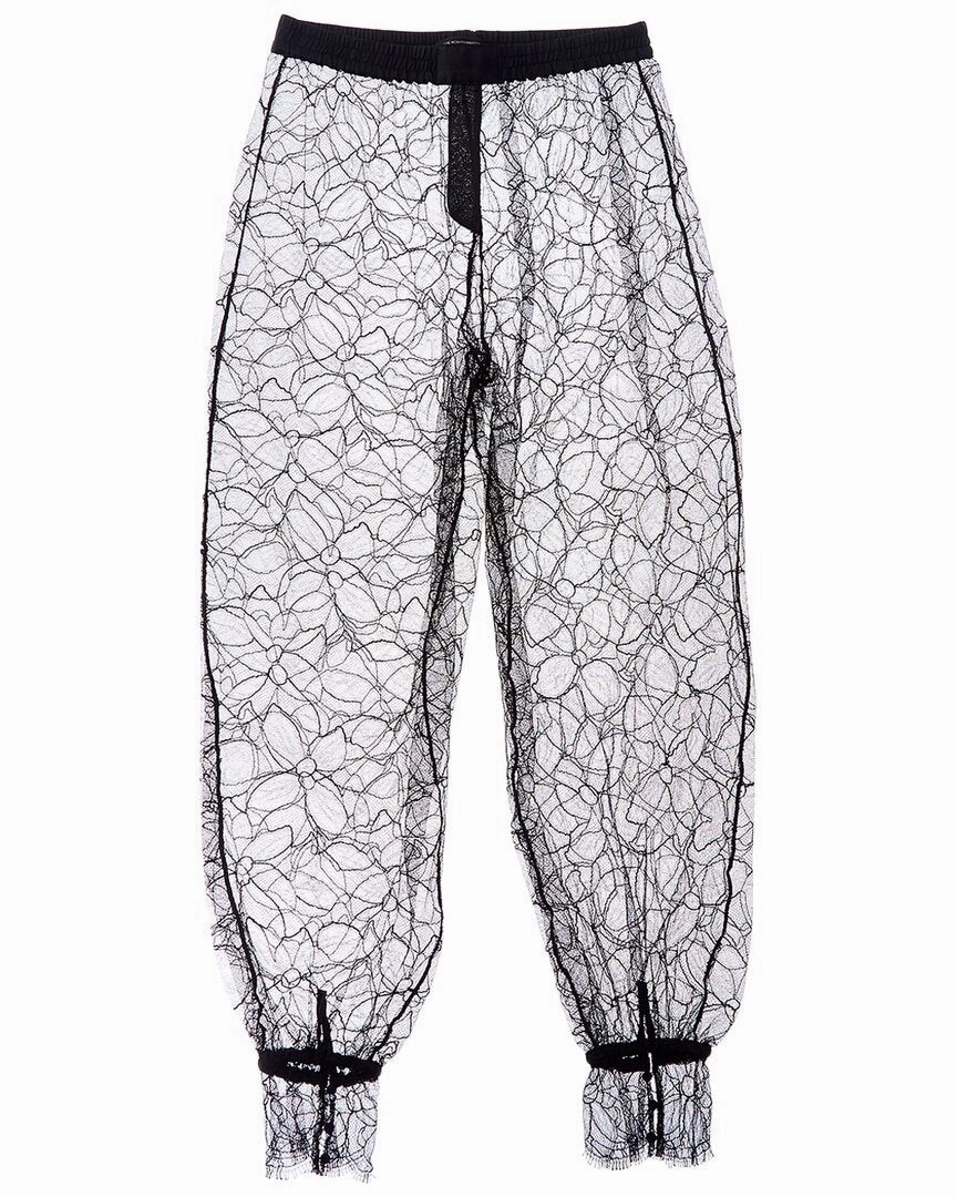 Kiki de Montparnasse Lace Silk-Trim Track Pant SweatWicking Fabric