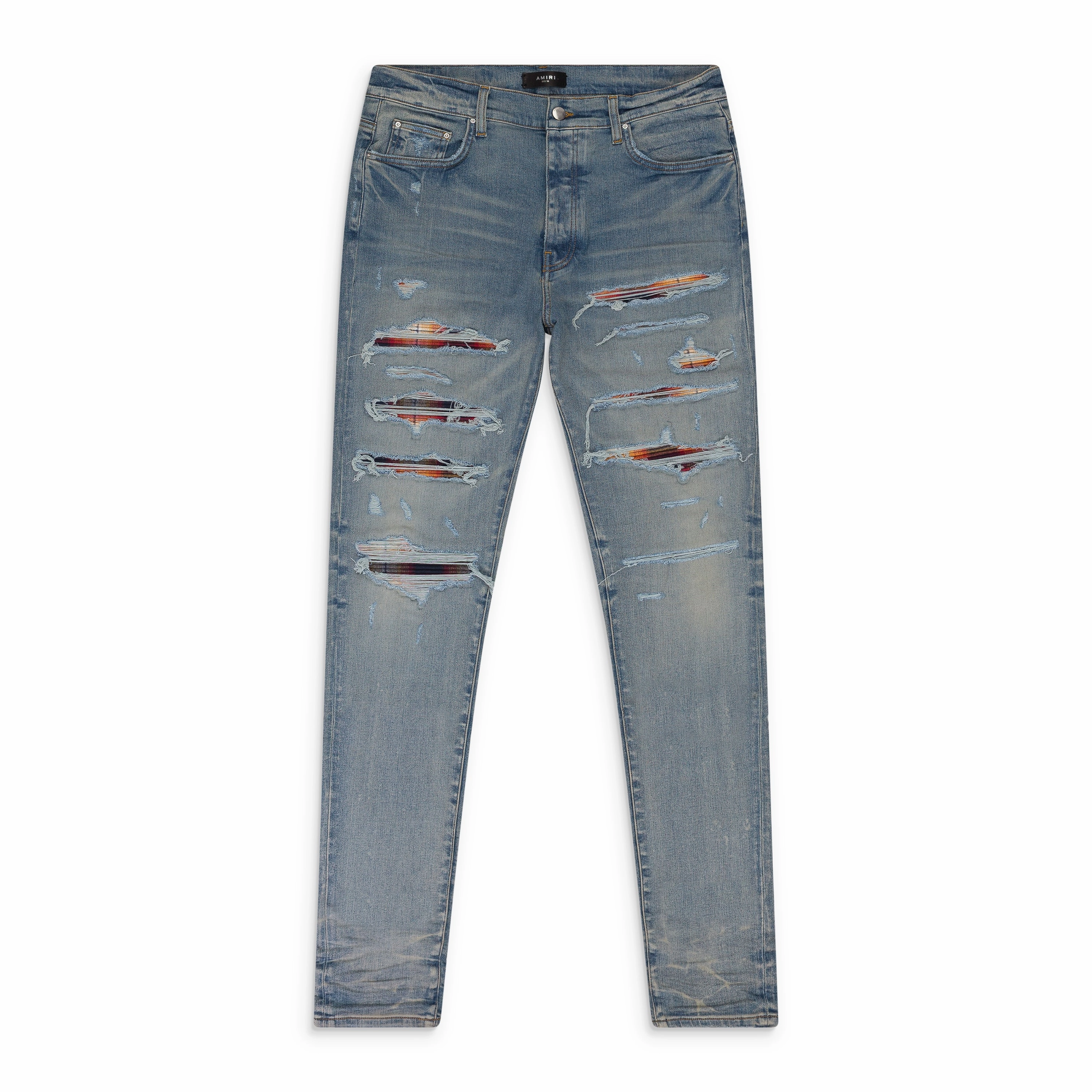 CLAY INDIGO PLAID THRASHER JEANS Urban Fit