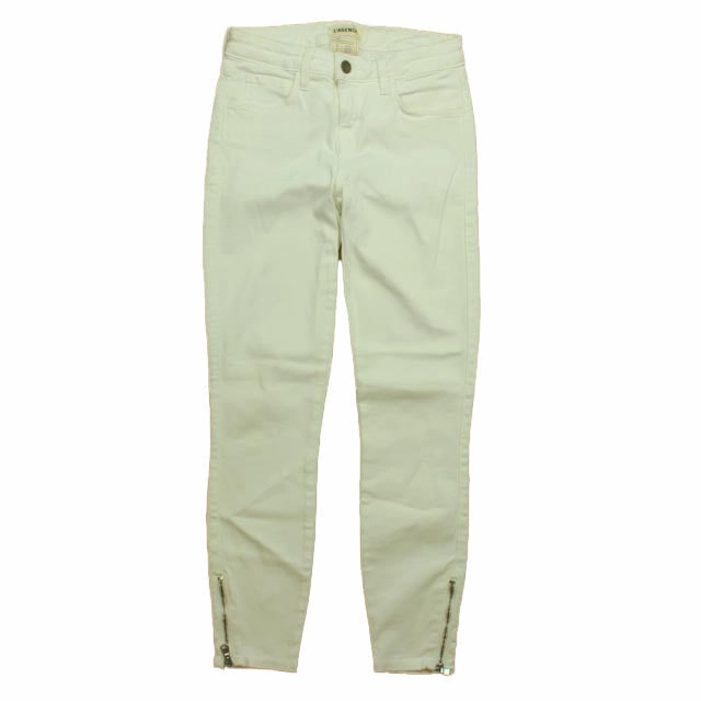 Hidden Pocket System L'Agence Girls White Jeggings