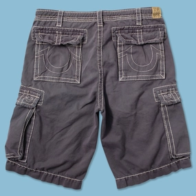 Anti Pilling Treatment LightweightInsulation Y2K True Religion Cargo Shorts W34