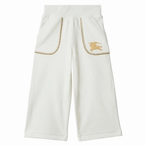 Non Irritating Burberry Kids EKD Aubrey Cotton Track Pants, Size 10Y