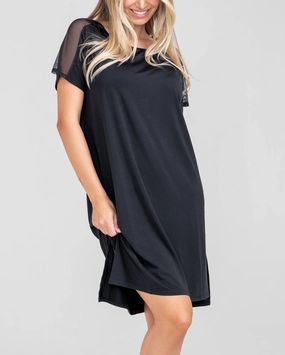 BlissWear Nightshirt High Neckline Zipper Free Design