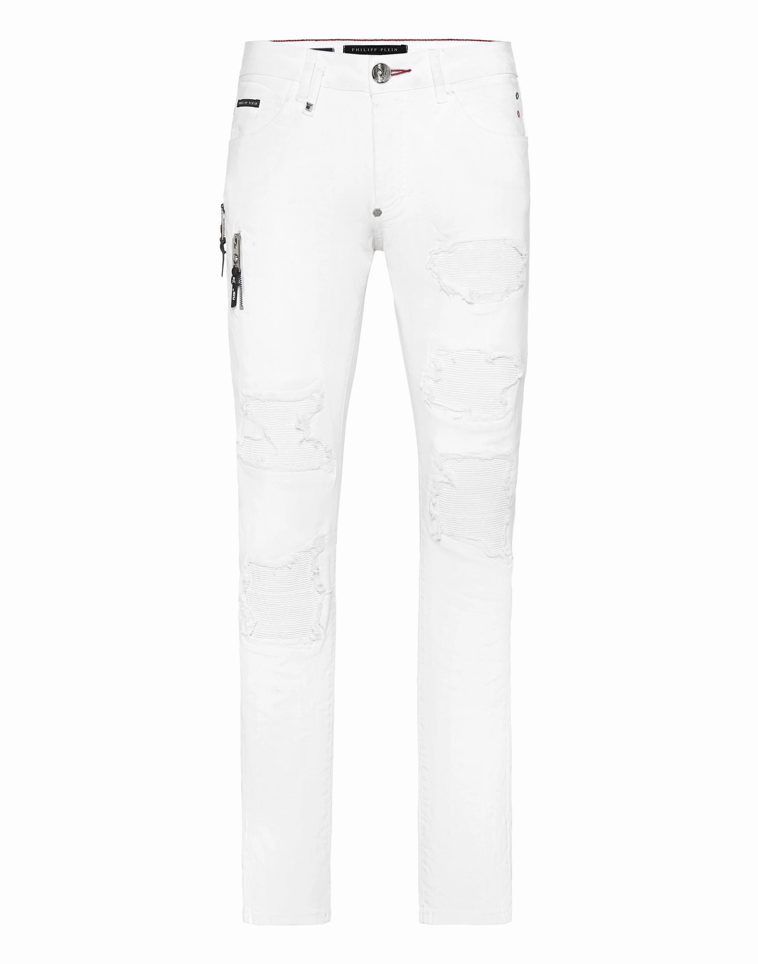Weekend Warrior Luxury Athlete Fit Fashion Focus Coated Denim Rock Star Trousers
