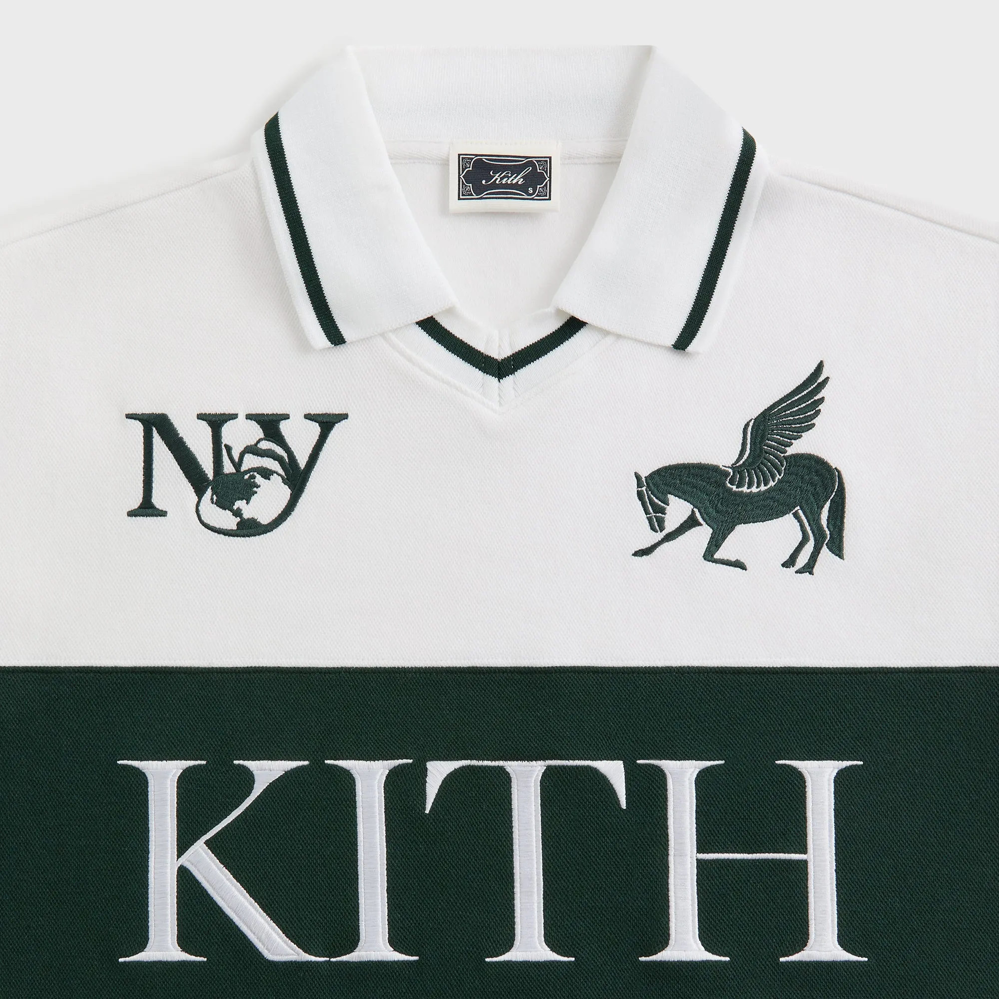 Kith Pique Short Sleeve Tap In Soccer Polo - White Durable Cotton Unstructured Hem