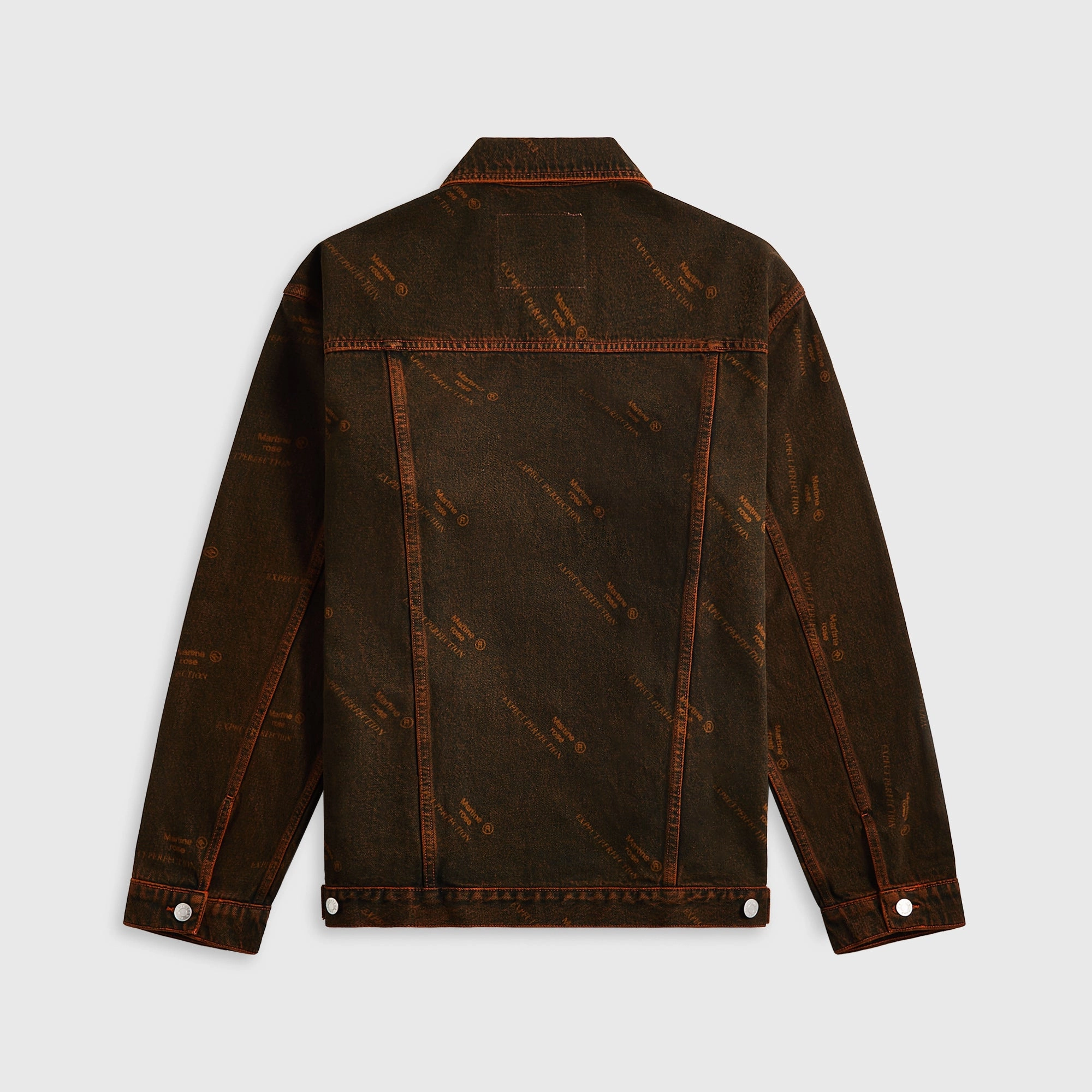 Martine Rose Oversized Denim Jacket - Orange Laser Durable Abrasion Resistant High Collar Options