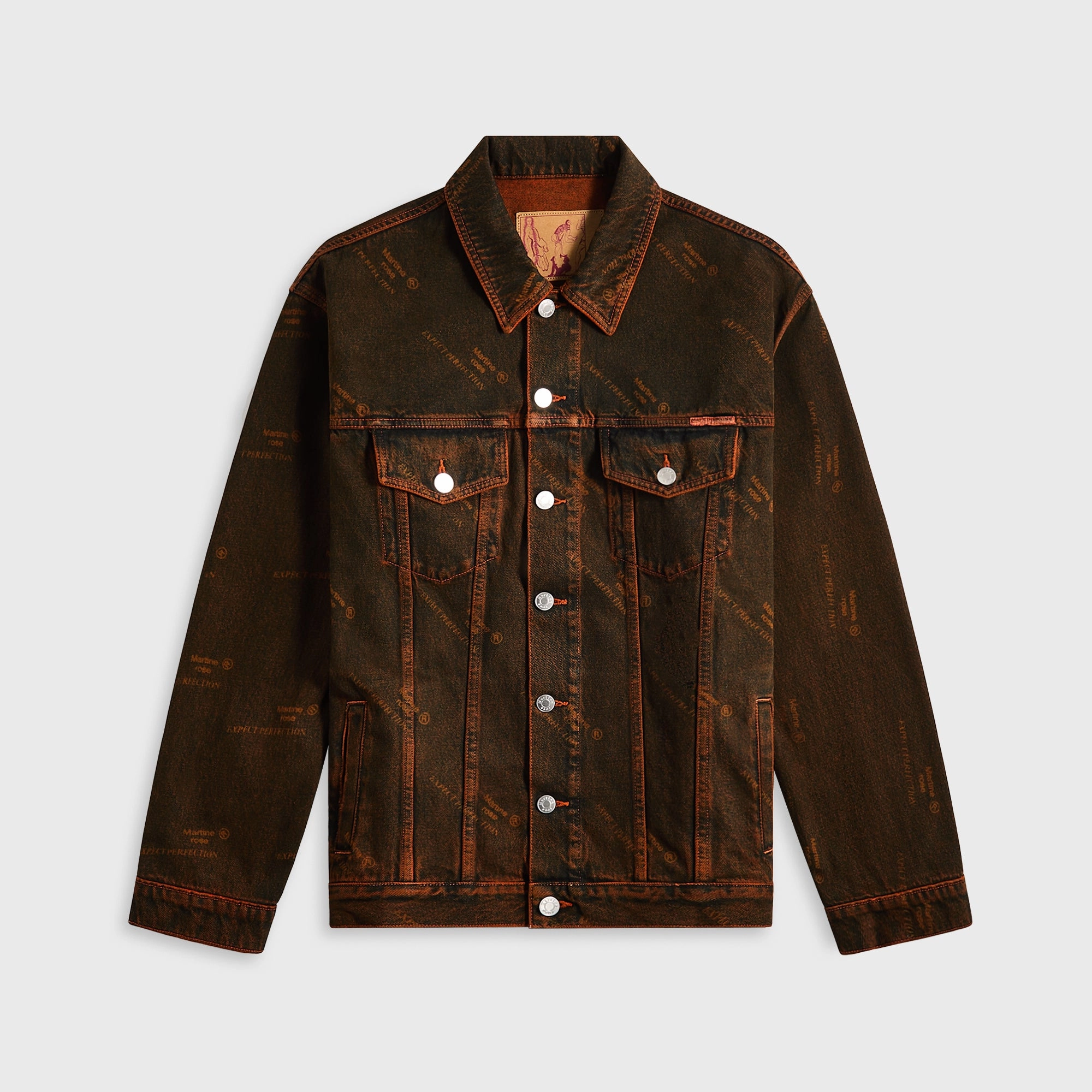 Martine Rose Oversized Denim Jacket - Orange Laser Simple Look