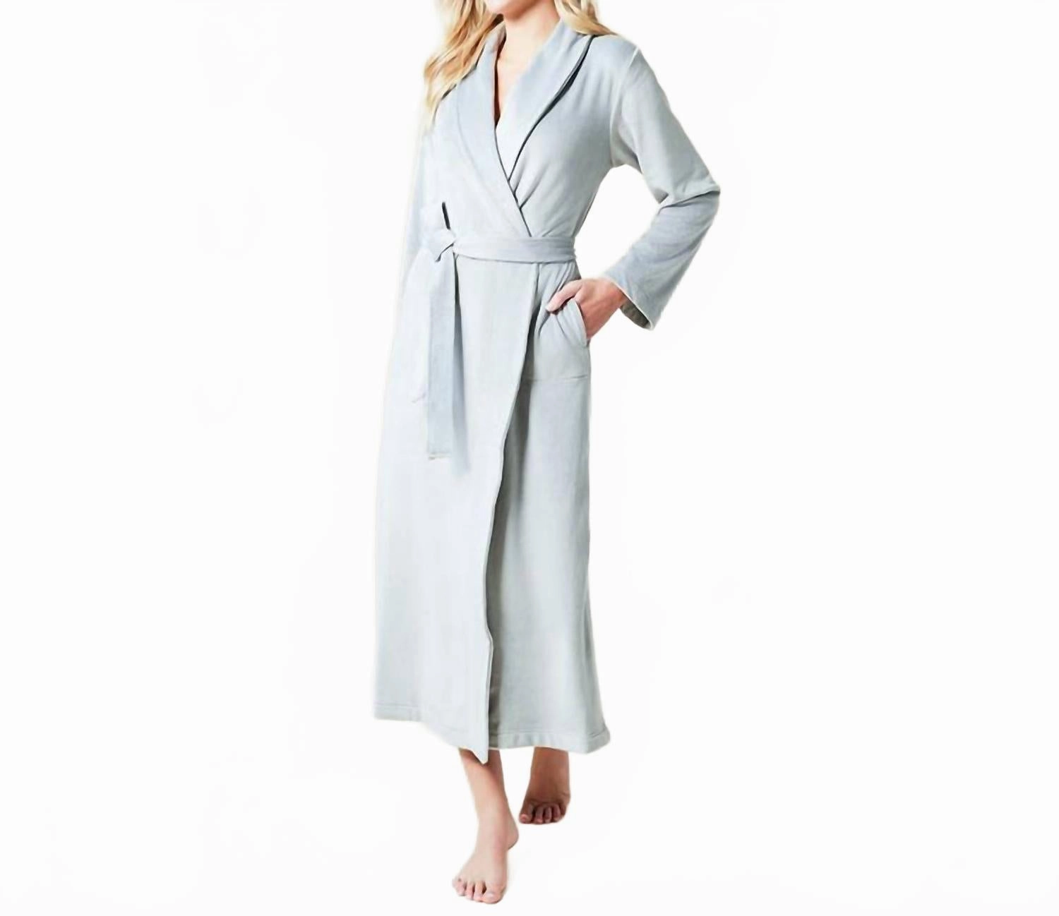 Airflow Optimized Texture Serenity Wrap Robe In Gray