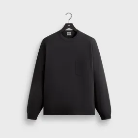 Kith Long Sleeve Leonard Pocket Tee - Black Relaxed Design Breathable Material
