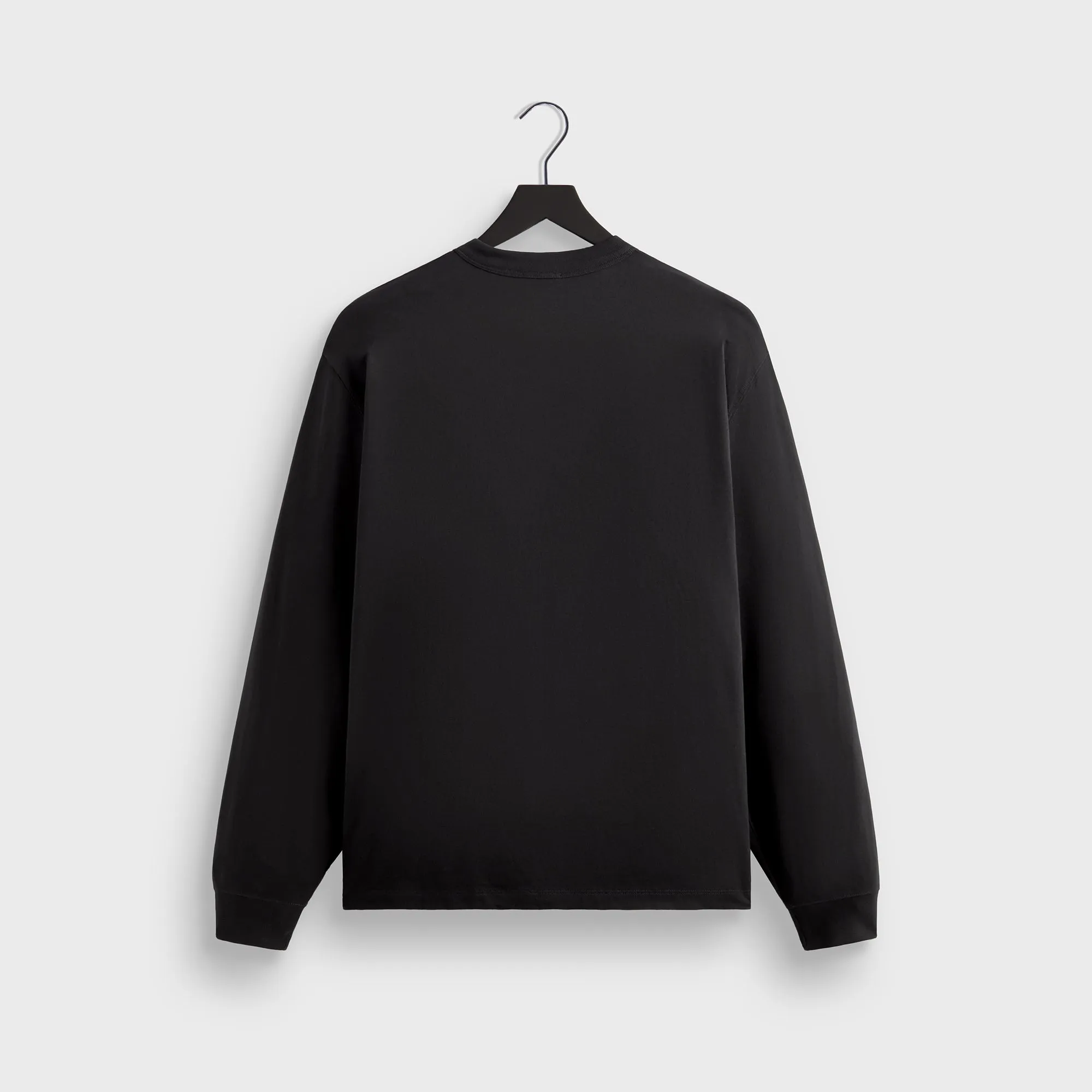 Classic Fit Chic Look Kith Long Sleeve Leonard Pocket Tee - Black