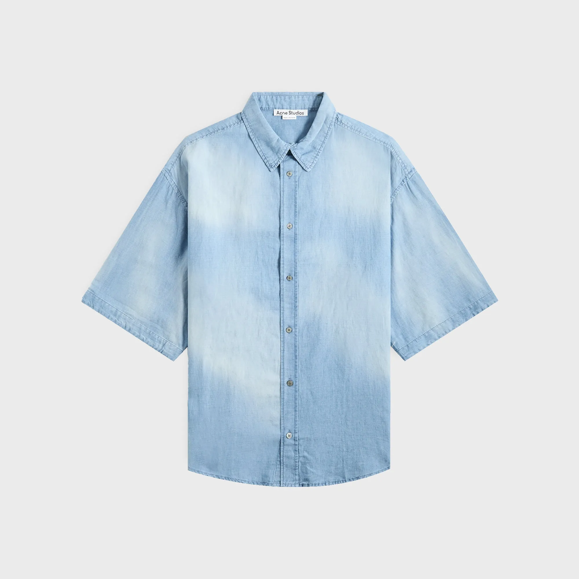 Lightweight Material Acne Studios Short Sleeve Shirt - Mid Blue