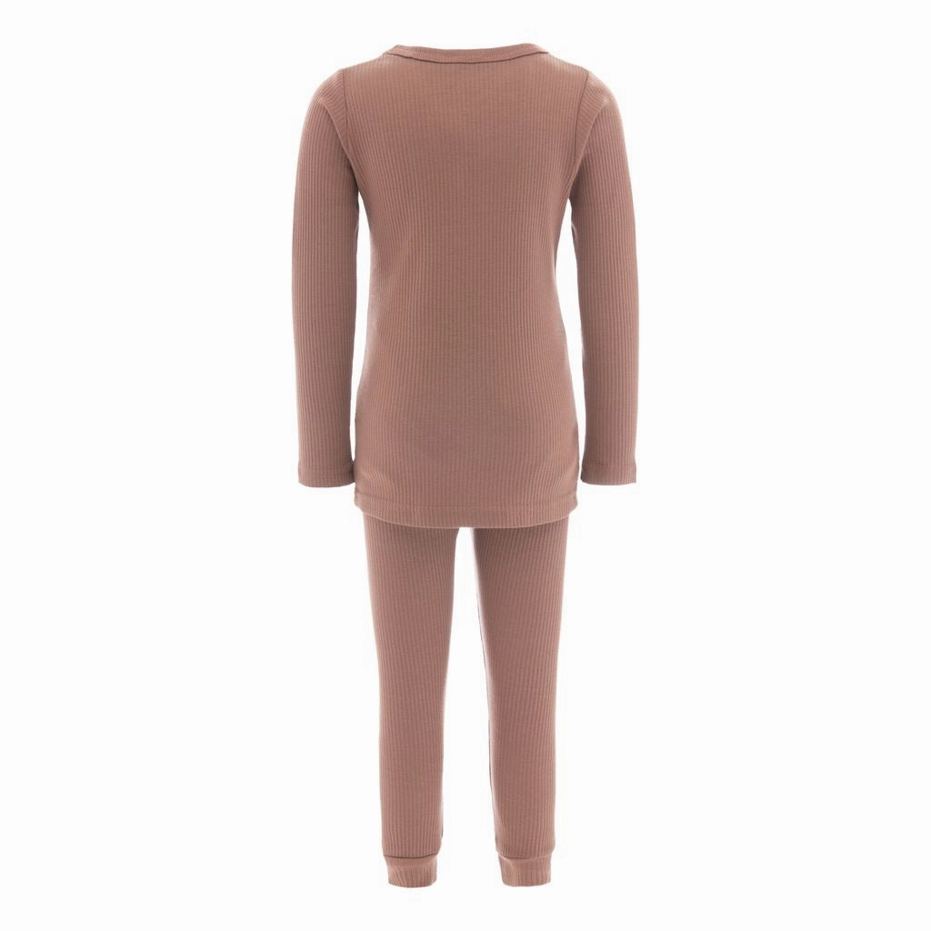 Pink Clay Modal Outfit Tear Resistant Knit Non Restrictive Silhouette