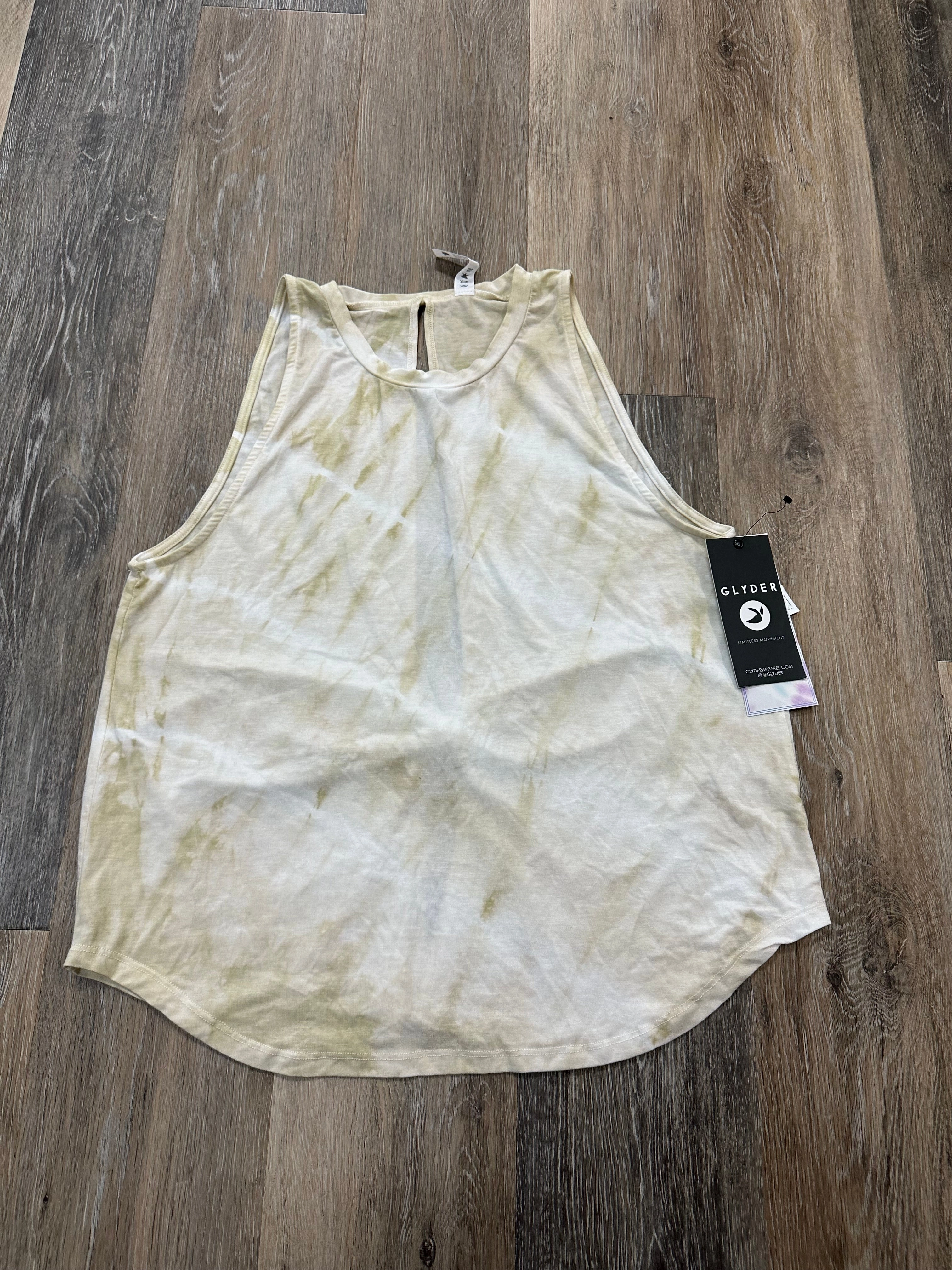 Double Layered Hem Reinforcement Tapered Side Panels Athletic Tank Top By Glyder In Green, Size: S