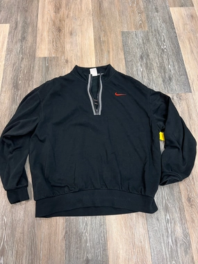 AdjustableCuffs Athletic Sweatshirt Crewneck By Nike Apparel In Black, Size: S