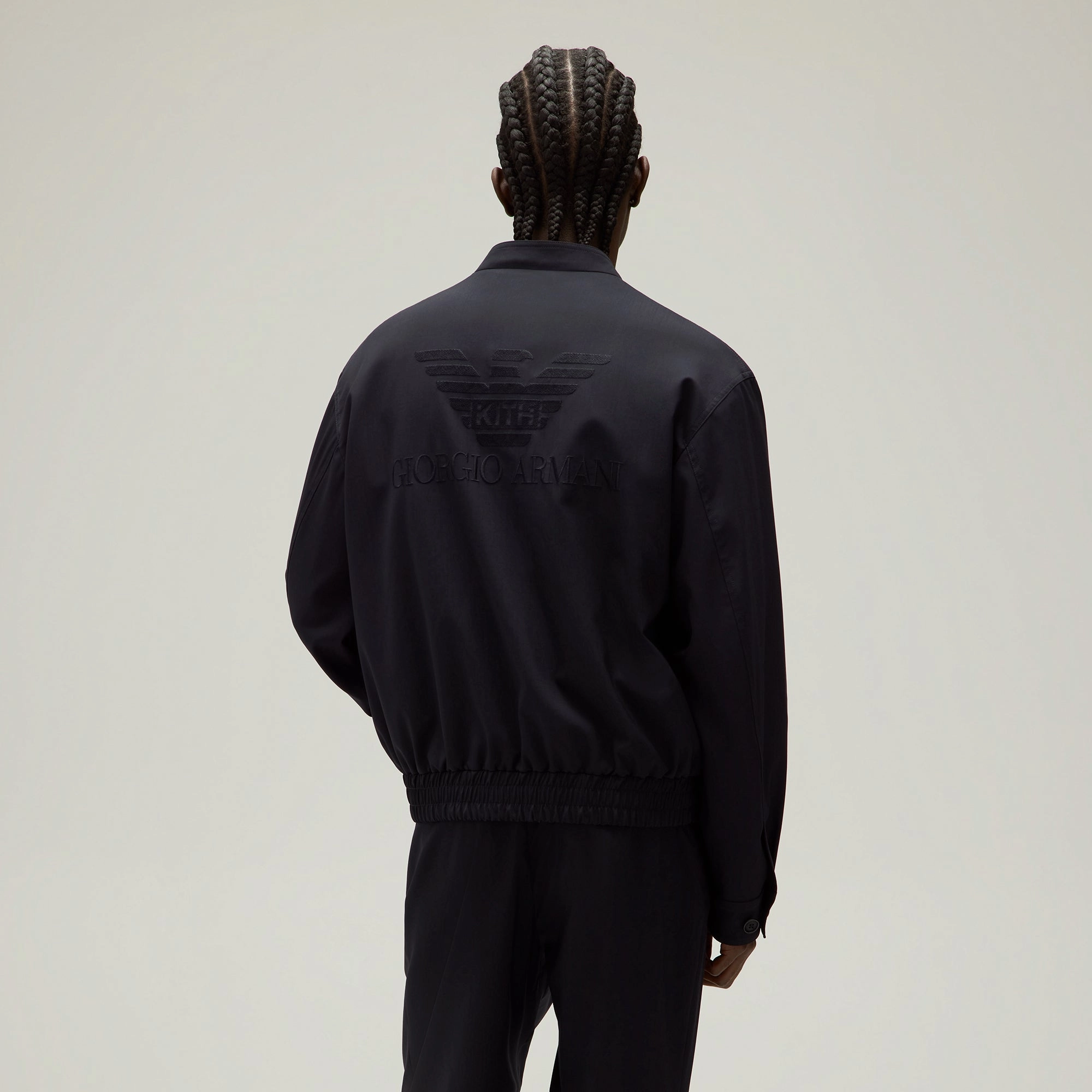 Giorgio Armani & Kith Collarless Bomber Jacket - Admiral Smart Design Daily Look